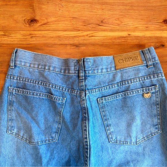 CHIPRE High-Waisted Cropped Denim Jeans - Vintage Style - Approx. Size 8-10 - Picture 5 of 16
